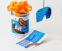 1-denný kite KURZ NA SKÚŠKU v darčekovej plechovke