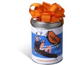 Kite kurz OCHUTNAJ KITING v darčekovej plechovke